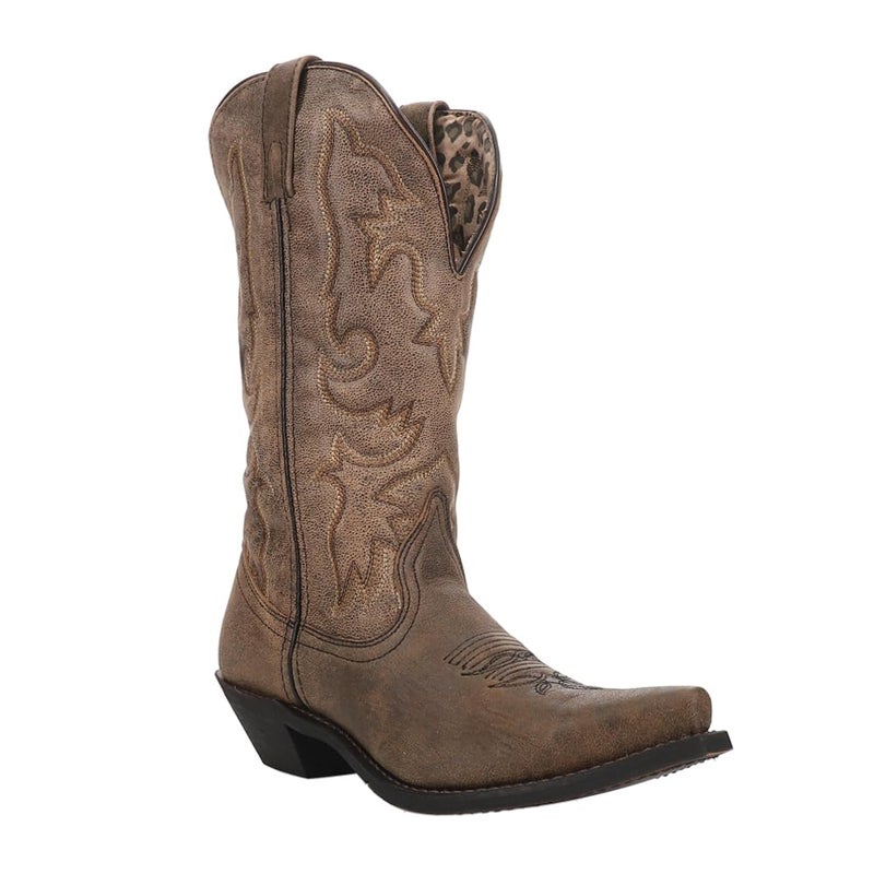 Laredo Women's Access Western Boot, Black/Tan, 10 W US - Image 2